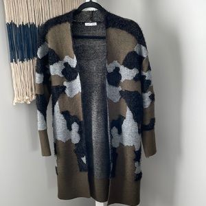 Dex Long Cardigan, Camo print, Size XS